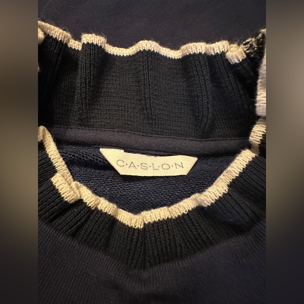 Caslon Navy Sweatshirt ruffle neck - Picture 5 of 5